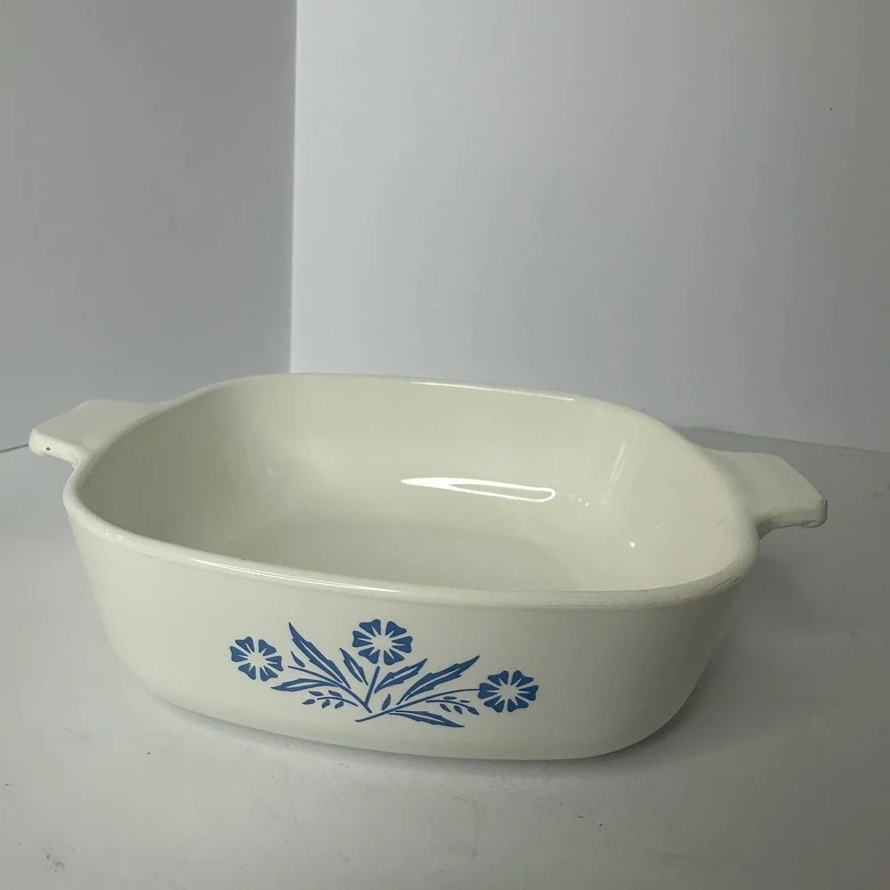 Vintage Corning Ware Blue Cornflower 1 Quart Casserole Dish P-1-B Made in USA